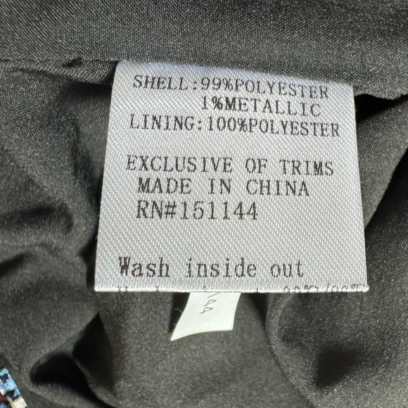 Lea & Viola Women’s Black, Multi-Colored Chunky Woven Tweed Jacket w/ Tassels L - Picture 12 of 16